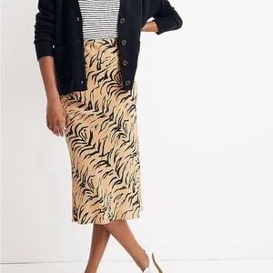 Madewell Tiger Slip Skirt Size 10